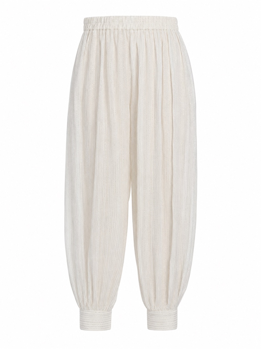 NWT Suzie Kondi Touman Harem Pants in Aspro Silver Stripe - XS (runs big)